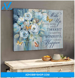 Butterfly Canvas Wake Up Wall Art Decor, Canvas Wall Art