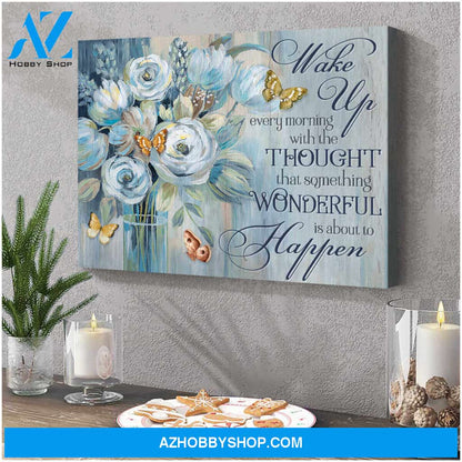 Butterfly Canvas Wake Up Wall Art Decor, Canvas Wall Art