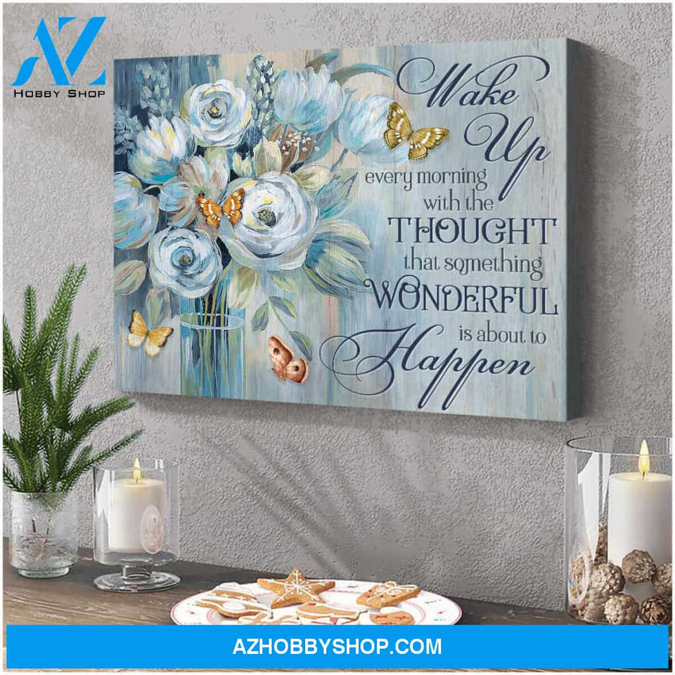 Butterfly Canvas Wake Up Wall Art Decor, Canvas Wall Art