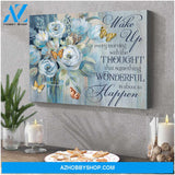 Butterfly Canvas Wake Up Wall Art Decor, Canvas Wall Art