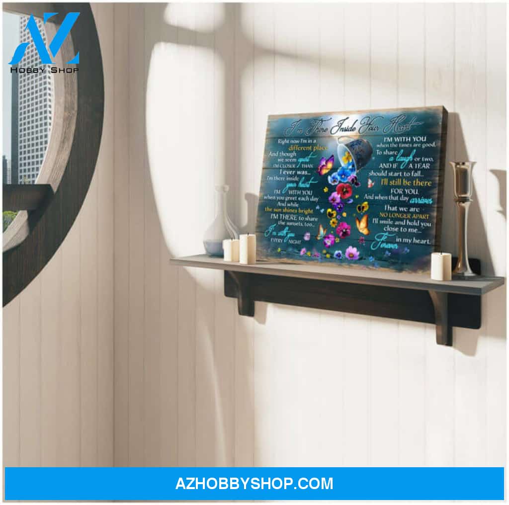 Butterfly Canvas Wall Art Decor | I’M There Inside Your Heart | Moosfy Wrap Canvas Ready To Hang