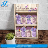 Butterfly Canvas Wall Art, Butterfly Farmhouse God Says You Are Canvas Wall Art, Motivational Quotes Canvas