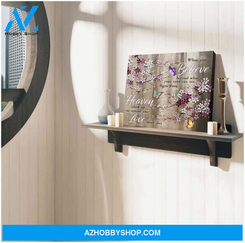 Butterfly Canvas When You Believe Wall Art Decor, Canvas Wall Art