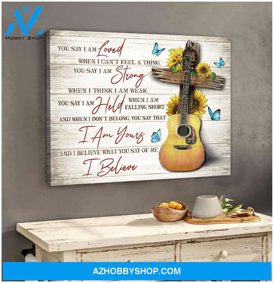 Butterfly Canvas You Say Wall Art Decor, Canvas Wall Art