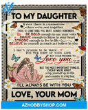 Butterfly Daisy To My Daughter If Ever There Is A Tomorrow Blanket Gift For Daughter From Mom Birthday Gift Home Decor Bedding Couch Sofa Soft and Comfy Cozy