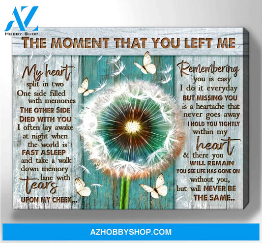 Butterfly Dandelion Canvas - Hanging Art Above Sofa