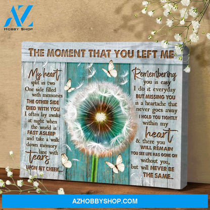 Butterfly Dandelion Canvas - Hanging Art Above Sofa