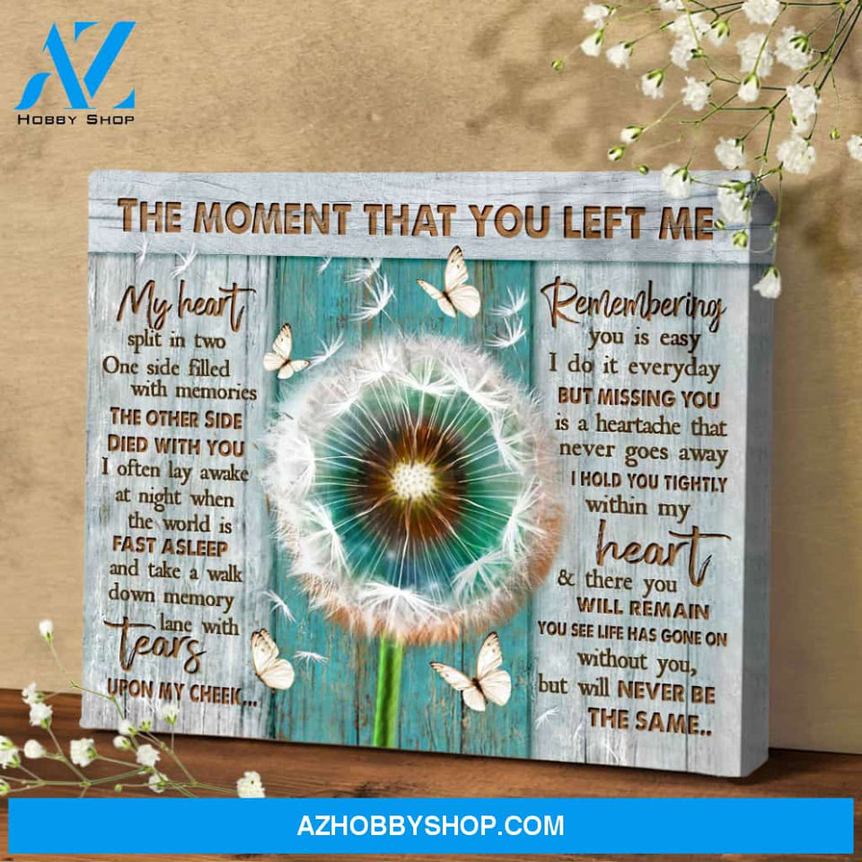 Butterfly Dandelion Canvas - Hanging Art Above Sofa