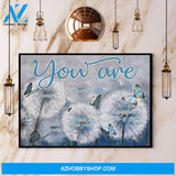 Butterfly Dandelion You Are Chosen Beautiful Loved Forever Canvas And Poster, Wall Decor Visual Art