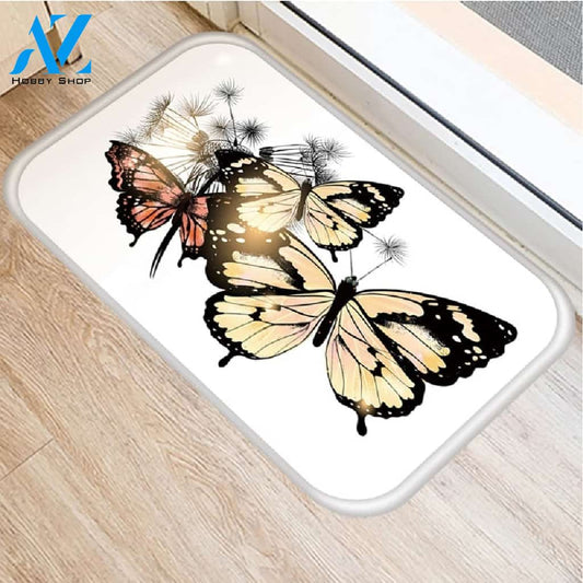 Butterfly Decoration Doormat Indoor And Outdoor Mat Entrance Rug Sweet Home Decor Housewarming Gift Gift For Friend Family Butterflies Lovers