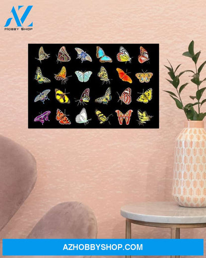Butterfly Diversity Wall Art Canvas Prints, Wall Decor Visual Art