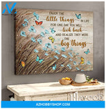 Butterfly Enjoy The Little Things Unique Custom Design Canvas Present