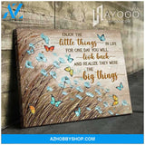 Butterfly Enjoy The Little Things Unique Custom Design Canvas Present