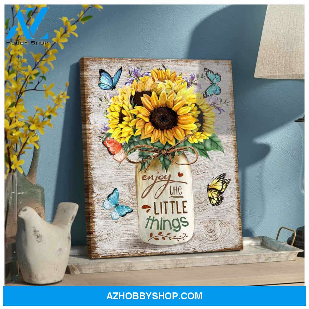 Butterfly Enjoy The Little Things Wall Art Canvas Prints Unique Gifts