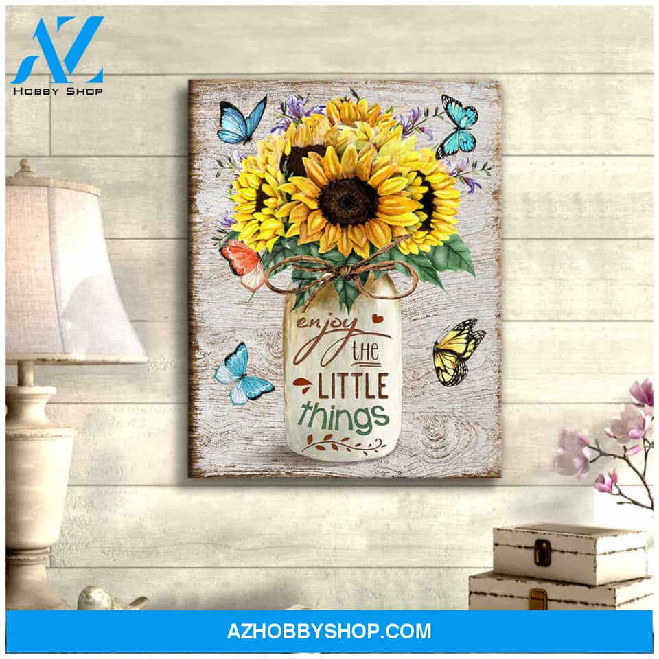 Butterfly Enjoy The Little Things Wall Art Canvas Prints Unique Gifts
