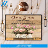 Butterfly Flower Go Be Great Thankful Grateful Blessed Canvas And Poster, Wall Decor Visual Art