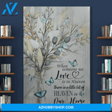 Butterfly Flower When someone you love is in heaven Canvas And Poster, Wall Decor Visual Art