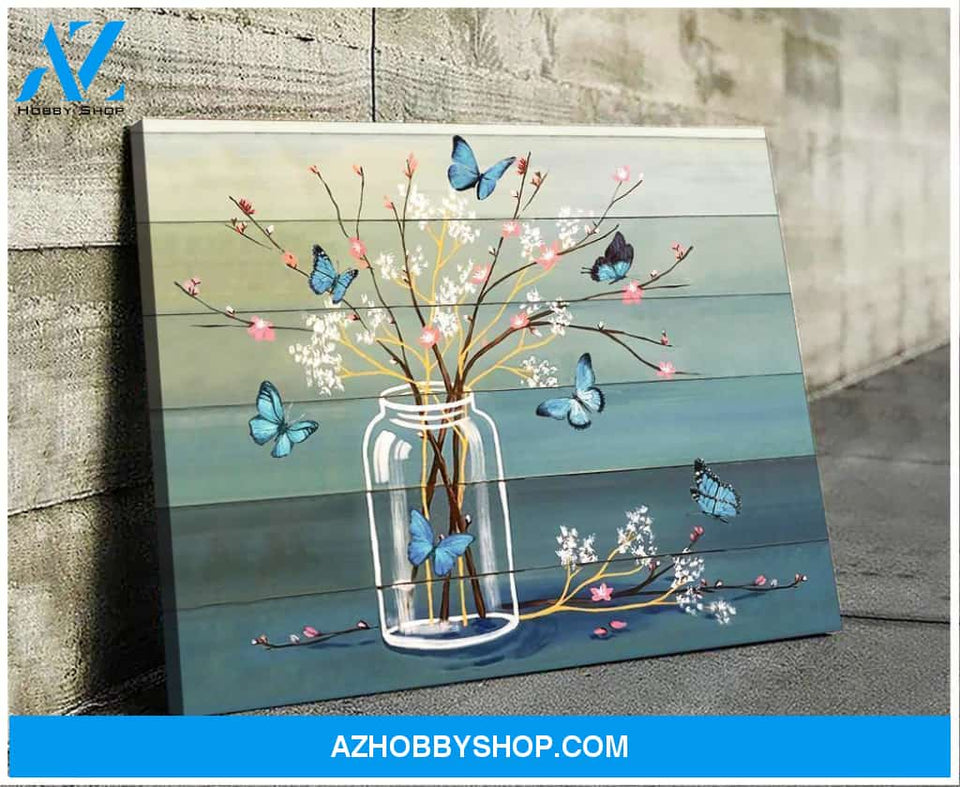 Butterfly Flowers Wall Art Canvas Prints Unique Gifts