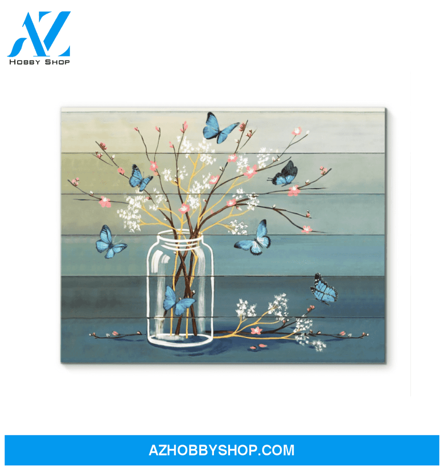 Butterfly Flowers Wall Art Canvas Prints Unique Gifts