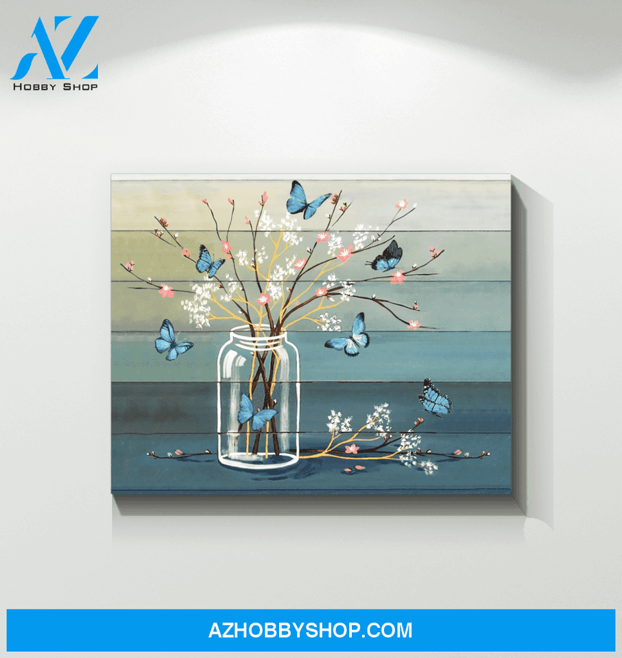 Butterfly Flowers Wall Art Canvas Prints Unique Gifts