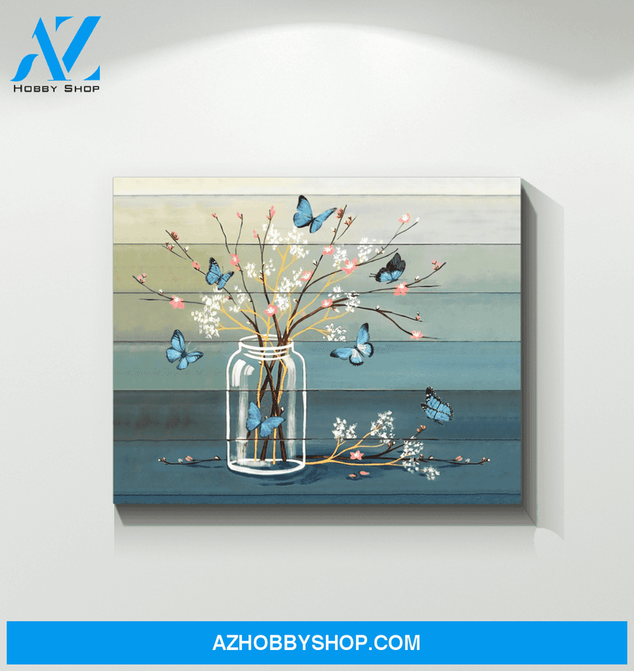 Butterfly Flowers Wall Art Canvas Prints Unique Gifts