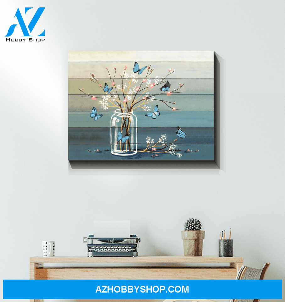 Butterfly Flowers Wall Art Canvas Prints Unique Gifts