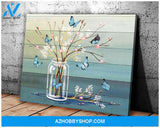 Butterfly Flowers Wall Art Canvas Prints Unique Gifts
