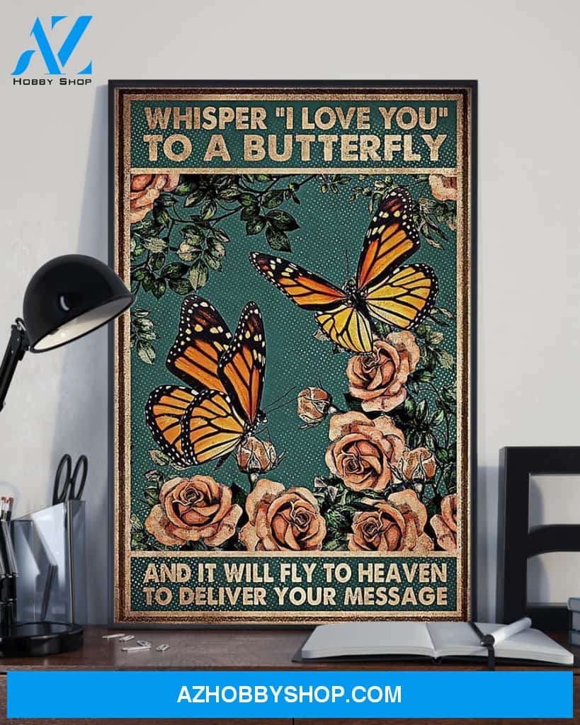Butterfly Fly To Heaven Vertical Wall Art Canvas Prints, Wall Decor Visual Art