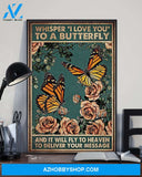 Butterfly Fly To Heaven Vertical Wall Art Canvas Prints, Wall Decor Visual Art