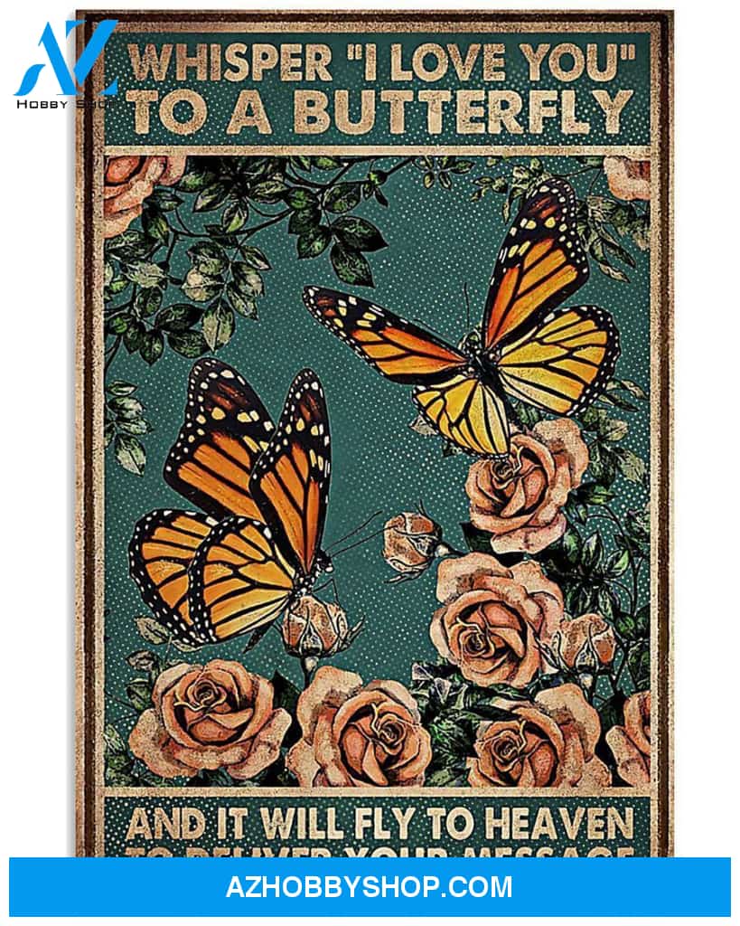 Butterfly Fly To Heaven Vertical Wall Art Canvas Prints, Wall Decor Visual Art