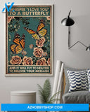 Butterfly Fly To Heaven Vertical Wall Art Canvas Prints, Wall Decor Visual Art