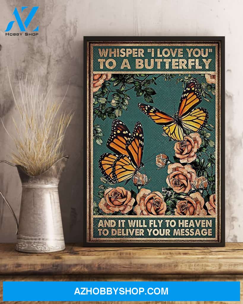 Butterfly Fly To Heaven Vertical Wall Art Canvas Prints, Wall Decor Visual Art