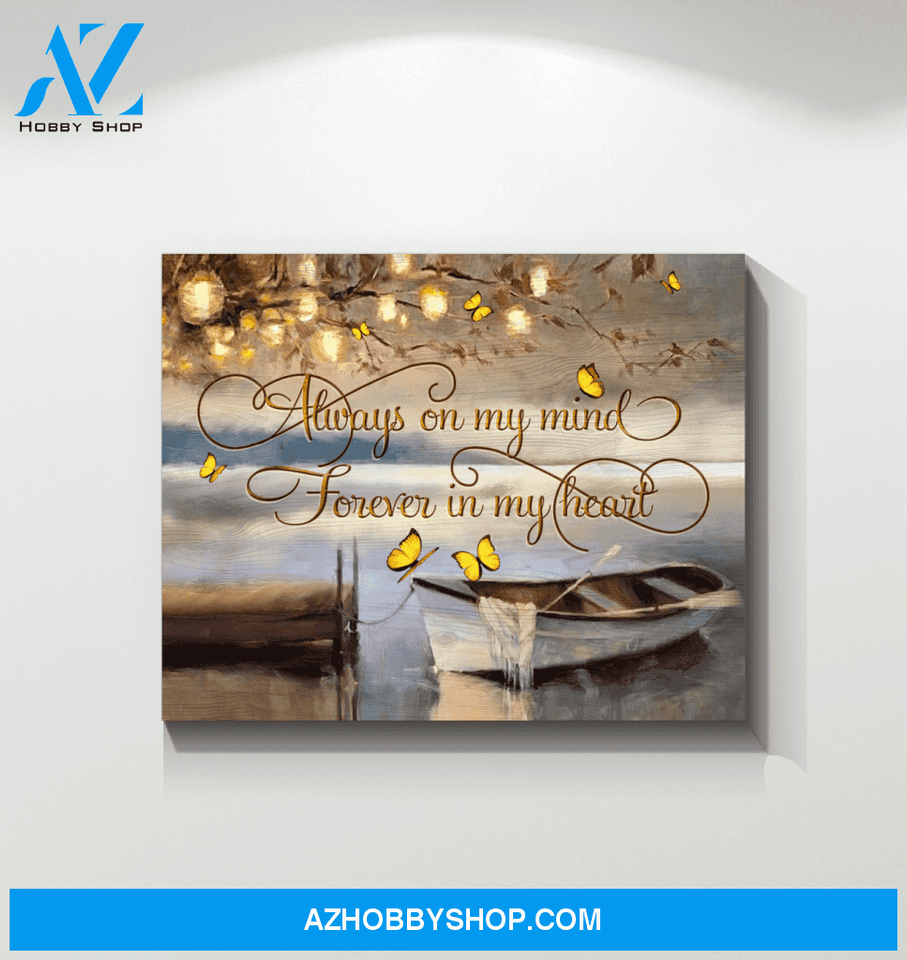 Butterfly Forever In My Heart Canvas Wall Art