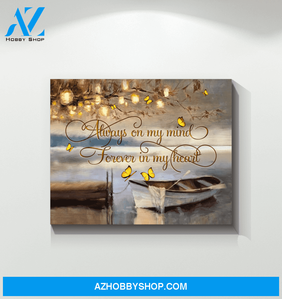 Butterfly Forever In My Heart Canvas Wall Art