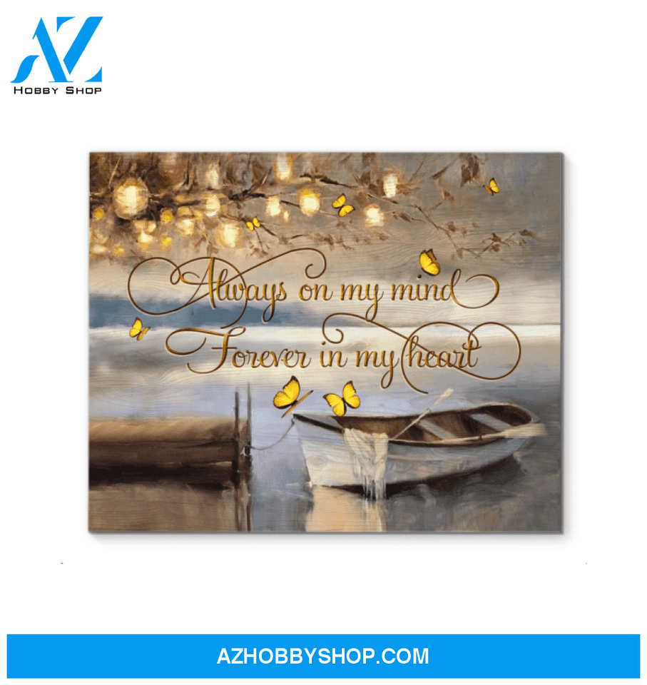 Butterfly Forever In My Heart Canvas Wall Art