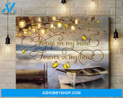 Butterfly Forever In My Heart Canvas Wall Art