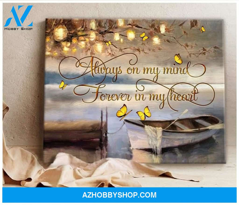 Butterfly Forever In My Heart Canvas Wall Art