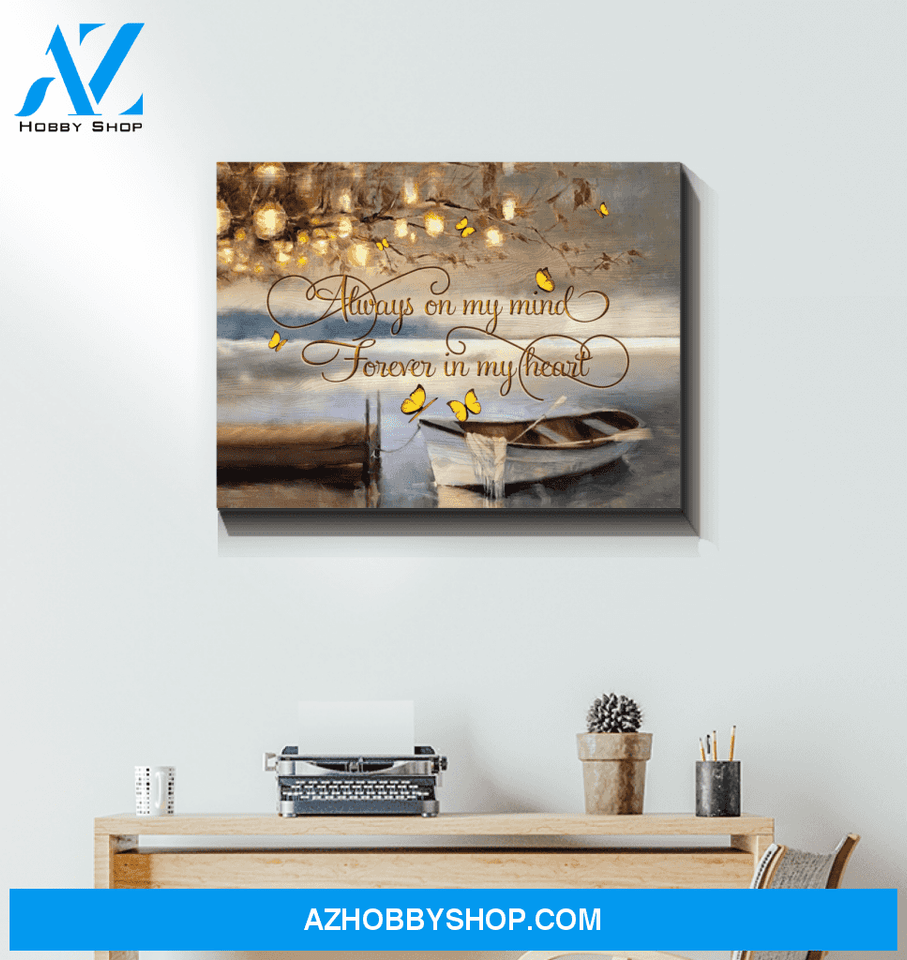 Butterfly Forever In My Heart Canvas Wall Art