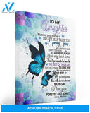 Butterfly Gift Ideas Giving Daughter Never Forget Your Way Back Home Matte Canvas