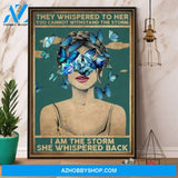 Butterfly Girl I Am The Storm She Whispered Back Canvas And Poster, Wall Decor Visual Art