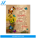 Butterfly God Didn't Promise Canvas Wall Art, Wall Decor Visual Art
