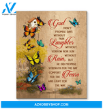 Butterfly God Didn't Promise Canvas Wall Art, Wall Decor Visual Art