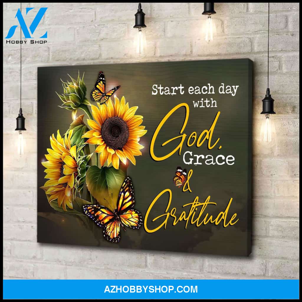 Butterfly God, Grace and Gratitude Canvas Wall Art, Wall Decor Visual Art