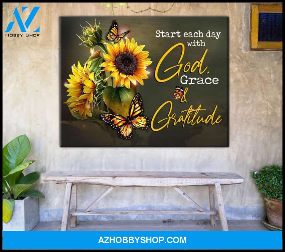 Butterfly God, Grace and Gratitude Canvas Wall Art, Wall Decor Visual Art