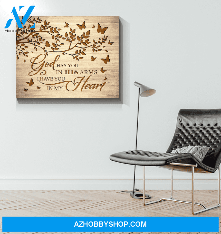 Butterfly God Has You Canvas Wall Art, Wall Decor Visual Art