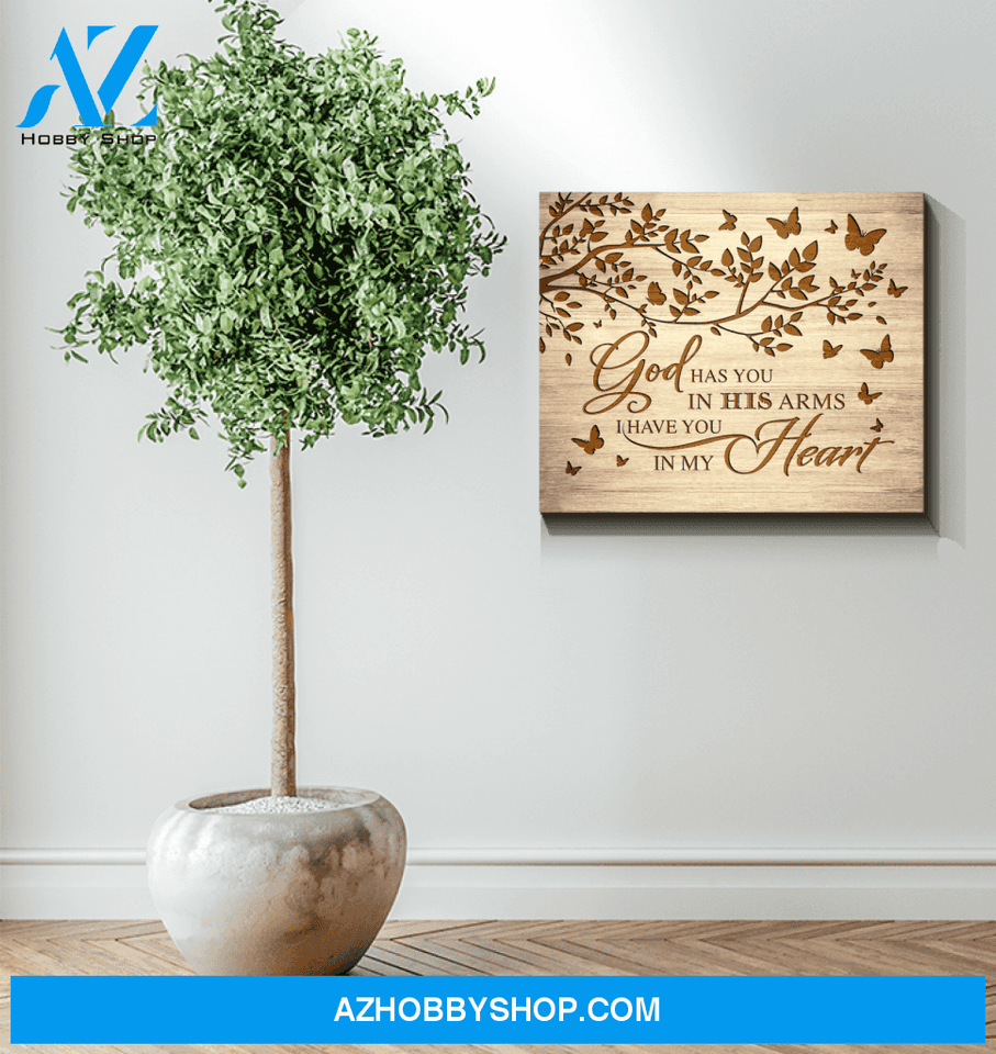 Butterfly God Has You Canvas Wall Art, Wall Decor Visual Art