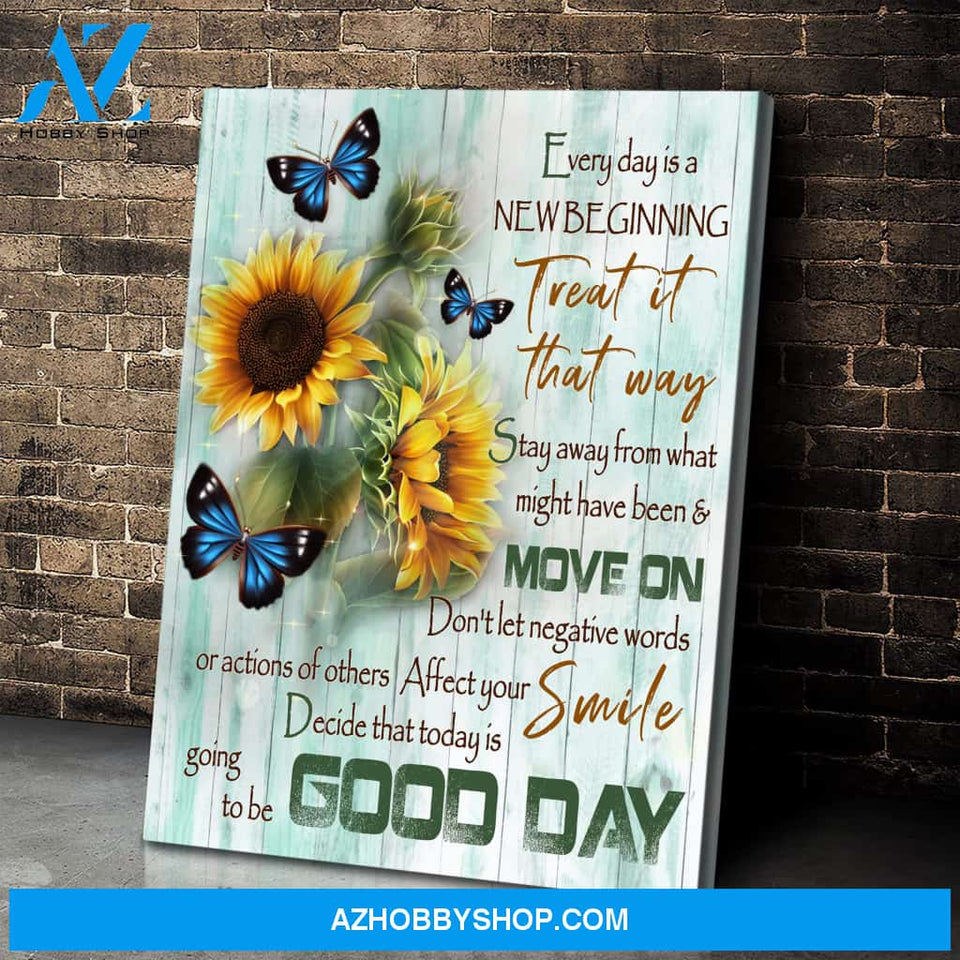 Butterfly Good Day Canvas Wall Art Unique Gifts