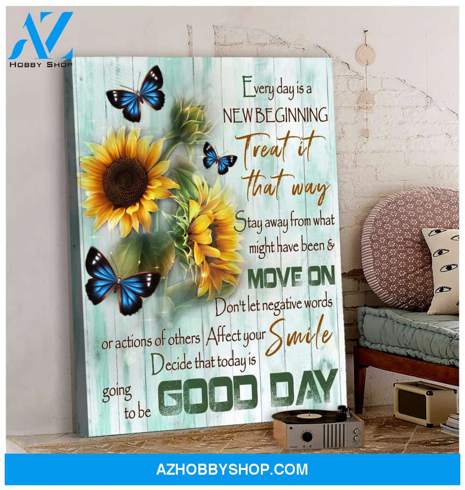Butterfly Good Day Canvas Wall Art Unique Gifts