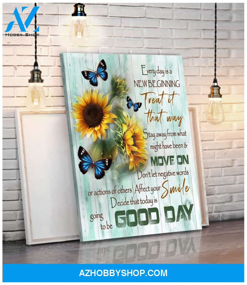Butterfly Good Day Canvas Wall Art Unique Gifts
