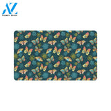 Butterfly Hand Draw Print Pattern Rubber Doormat